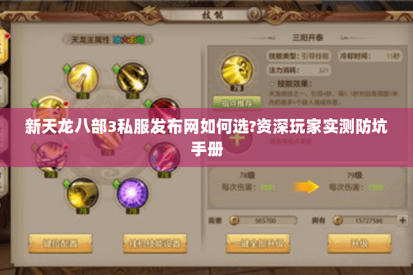 新天龙八部3私服发布网如何选?资深玩家实测防坑手册