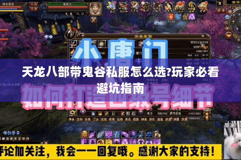 天龙八部带鬼谷私服怎么选?玩家必看避坑指南