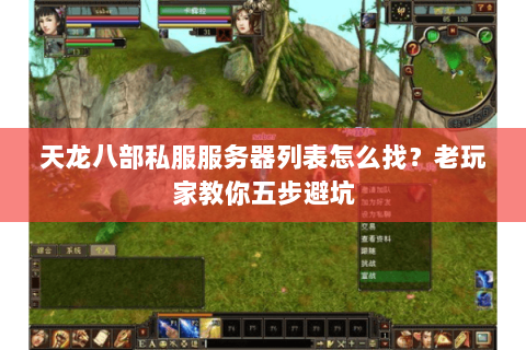 天龙八部私服服务器列表怎么找？老玩家教你五步避坑
