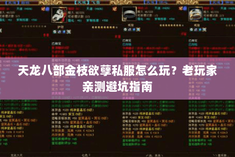 天龙八部金枝欲孽私服怎么玩？老玩家亲测避坑指南