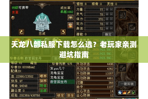 天龙八部私服下载怎么选？老玩家亲测避坑指南