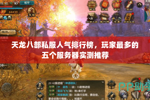 天龙八部私服人气排行榜，玩家最多的五个服务器实测推荐