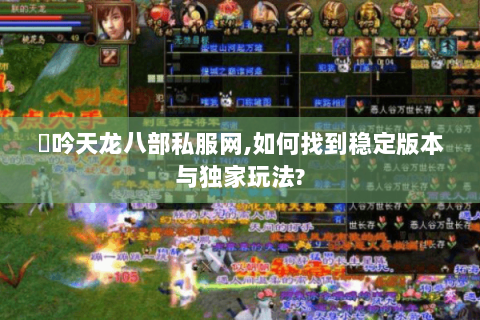 龍吟天龙八部私服网,如何找到稳定版本与独家玩法?