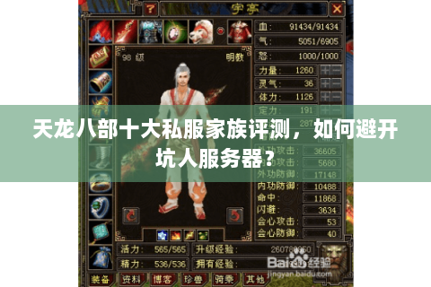 天龙八部十大私服家族评测，如何避开坑人服务器？