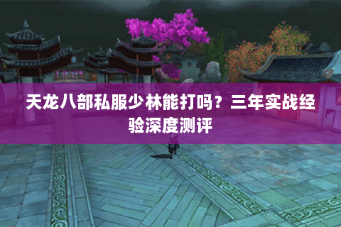 天龙八部私服少林能打吗？三年实战经验深度测评