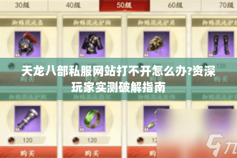 天龙八部私服网站打不开怎么办?资深玩家实测破解指南