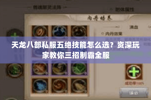 天龙八部私服五绝技能怎么选？资深玩家教你三招制霸全服