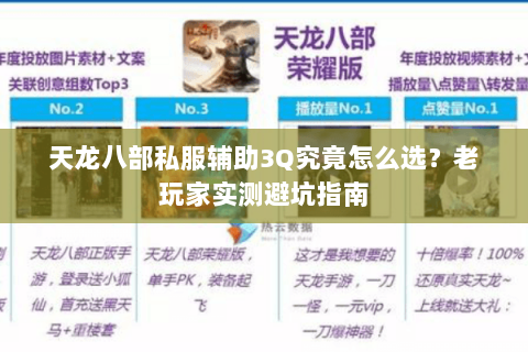 天龙八部私服辅助3Q究竟怎么选？老玩家实测避坑指南