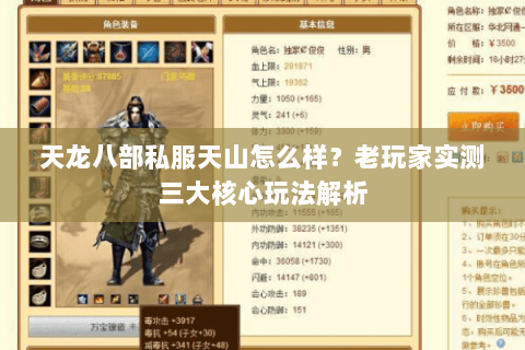 天龙八部私服天山怎么样？老玩家实测三大核心玩法解析
