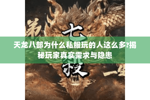 天龙八部为什么私服玩的人这么多?揭秘玩家真实需求与隐患