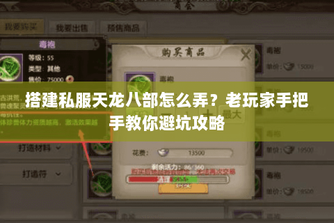 搭建私服天龙八部怎么弄？老玩家手把手教你避坑攻略