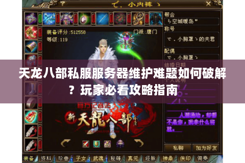 天龙八部私服服务器维护难题如何破解？玩家必看攻略指南