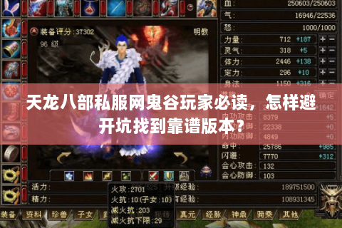 天龙八部私服网鬼谷玩家必读，怎样避开坑找到靠谱版本？