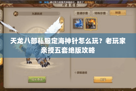 天龙八部私服定海神针怎么玩？老玩家亲授五套绝版攻略