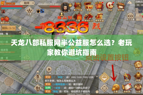 天龙八部私服网半公益服怎么选？老玩家教你避坑指南