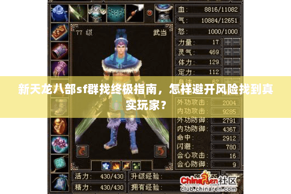 新天龙八部sf群找终极指南，怎样避开风险找到真实玩家？