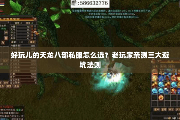 好玩儿的天龙八部私服怎么选？老玩家亲测三大避坑法则