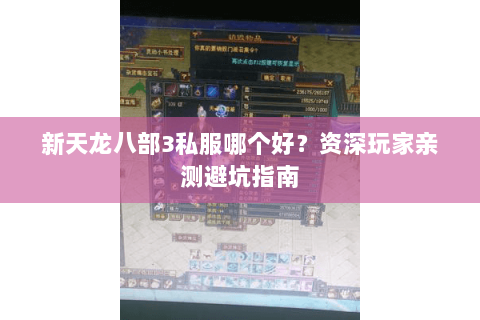 新天龙八部3私服哪个好？资深玩家亲测避坑指南