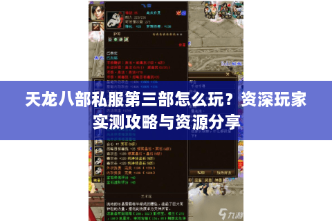 天龙八部私服第三部怎么玩？资深玩家实测攻略与资源分享