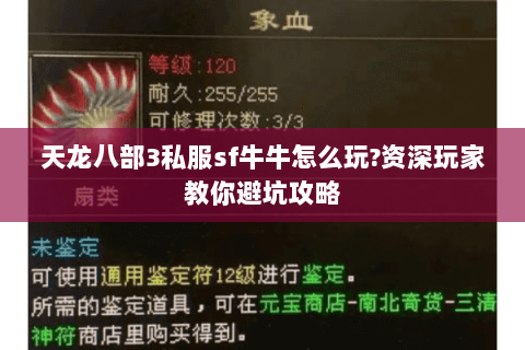 天龙八部3私服sf牛牛怎么玩？资深玩家教你避坑攻略