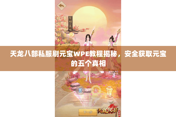 天龙八部私服刷元宝WPE教程揭秘，安全获取元宝的五个真相