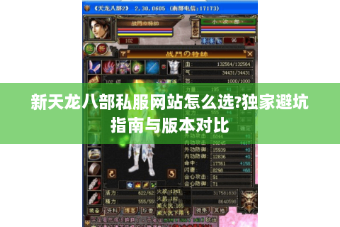 新天龙八部私服网站怎么选?独家避坑指南与版本对比