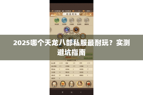 2025哪个天龙八部私服最耐玩？实测避坑指南