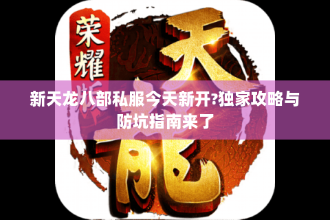 新天龙八部私服今天新开?独家攻略与防坑指南来了