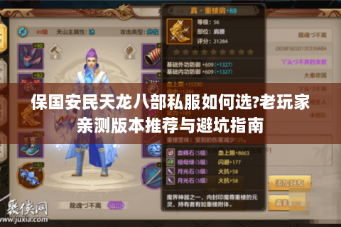 保国安民天龙八部私服如何选？老玩家亲测版本推荐与避坑指南