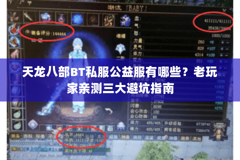 天龙八部BT私服公益服有哪些？老玩家亲测三大避坑指南