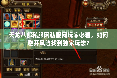 天龙八部私服网私服网玩家必看，如何避开风险找到独家玩法？