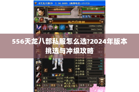 556天龙八部私服怎么选?2024年版本挑选与冲级攻略