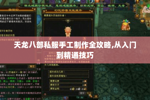 天龙八部私服手工制作全攻略,从入门到精通技巧