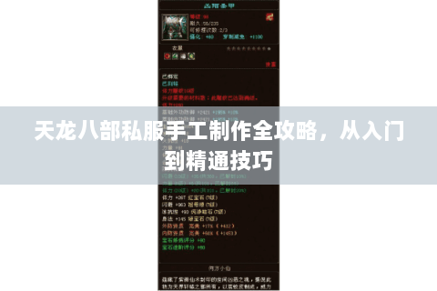 天龙八部私服手工制作全攻略，从入门到精通技巧