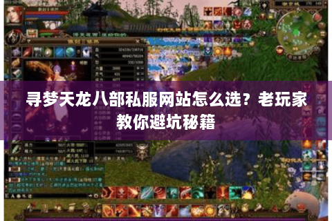 寻梦天龙八部私服网站怎么选？老玩家教你避坑秘籍