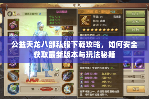 公益天龙八部私服下载攻略，如何安全获取最新版本与玩法秘籍