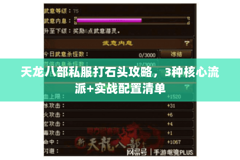 天龙八部私服打石头攻略，3种核心流派+实战配置清单