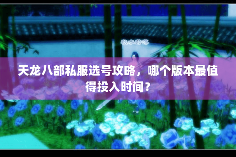 天龙八部私服选号攻略，哪个版本最值得投入时间？