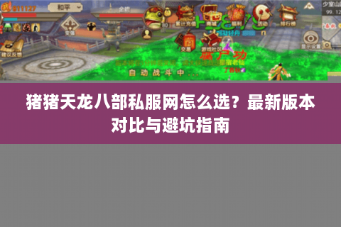 猪猪天龙八部私服网怎么选？最新版本对比与避坑指南