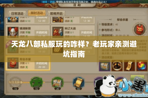 天龙八部私服玩的咋样？老玩家亲测避坑指南