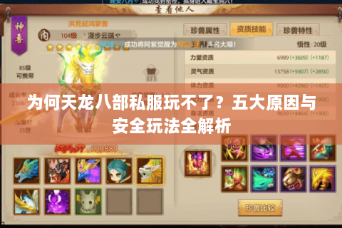 为何天龙八部私服玩不了？五大原因与安全玩法全解析