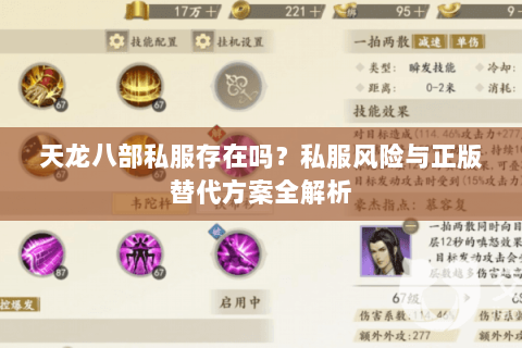天龙八部私服存在吗？私服风险与正版替代方案全解析