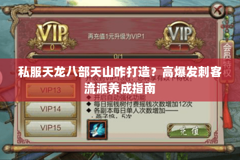 私服天龙八部天山咋打造？高爆发刺客流派养成指南