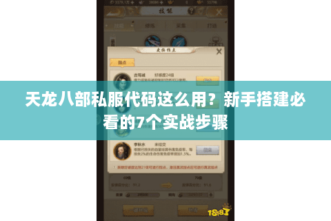 天龙八部私服代码这么用？新手搭建必看的7个实战步骤