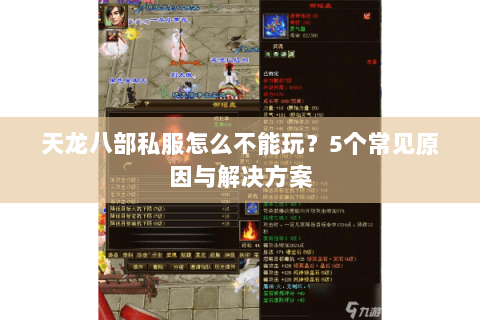 天龙八部私服怎么不能玩？5个常见原因与解决方案