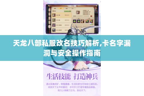 天龙八部私服改名技巧解析,卡名字漏洞与安全操作指南