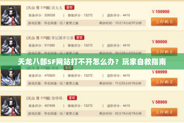 天龙八部SF网站打不开怎么办？玩家自救指南