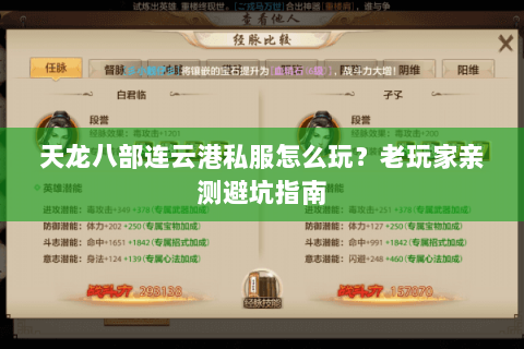 天龙八部连云港私服怎么玩？老玩家亲测避坑指南