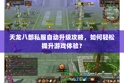 天龙八部私服自动升级攻略，如何轻松提升游戏体验？