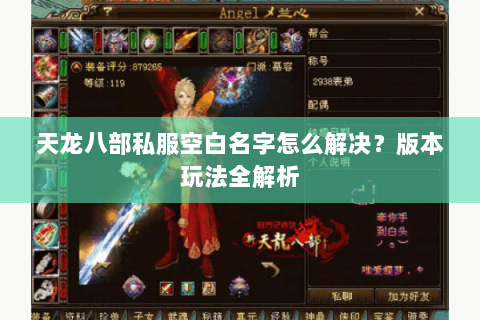 天龙八部私服空白名字怎么解决?版本玩法全解析 天龙八部私服空白名字怎么解决?版本玩法全解析